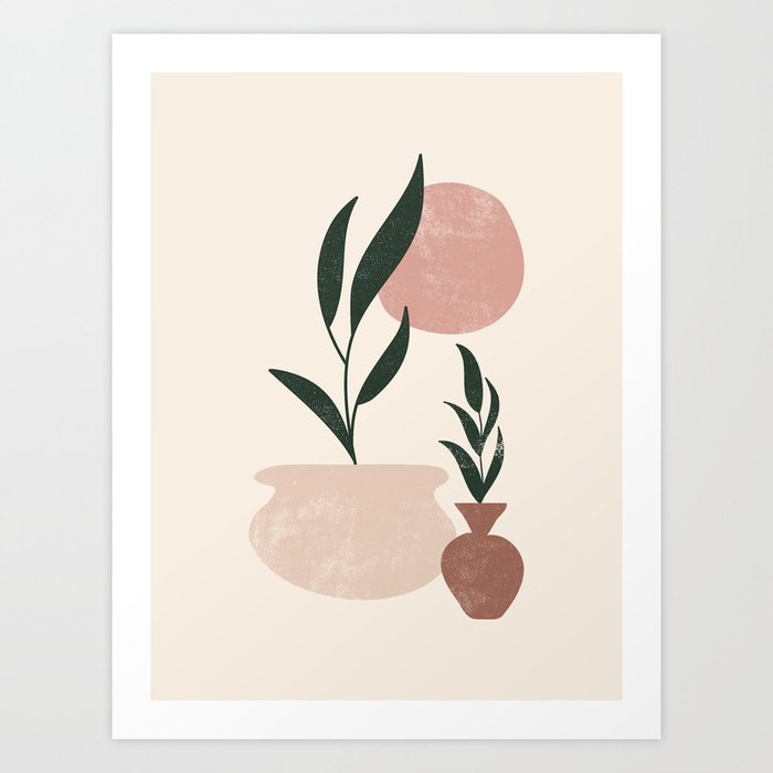 Plants In Pots Art Print