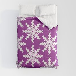 Christmas Snowflakes Ruby Comforter