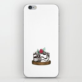 Black and White Raspberry Cheesecake iPhone Skin