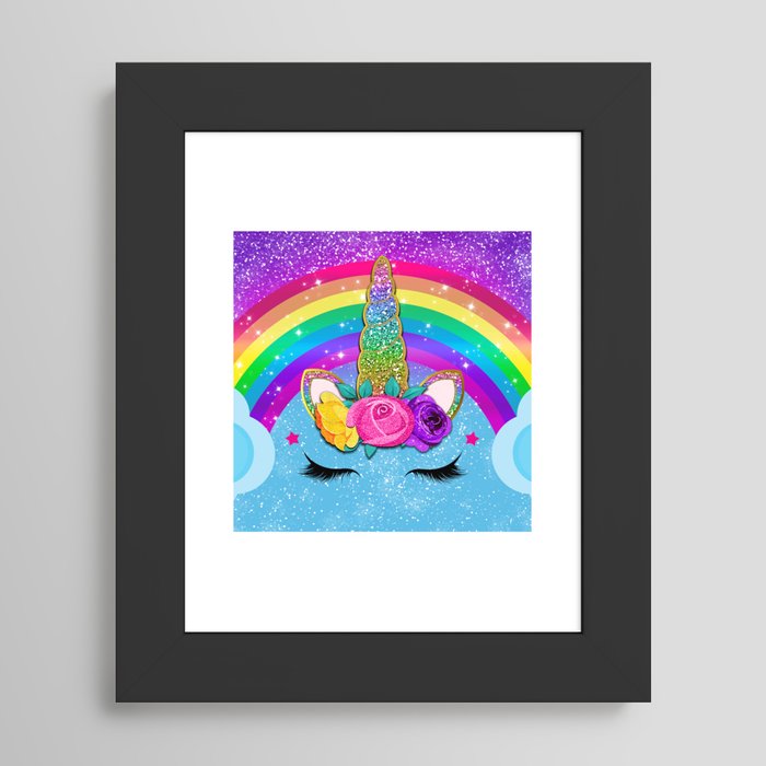 Rainbow Sparkle Unicorn Art Print by Hysteria Verve | Society6