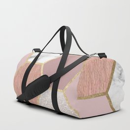 Indulgent desires rose gold marble Duffle Bag