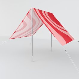 Swirl Marble Stripes Pattern (red/pink) Sun Shade