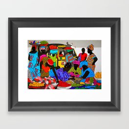 african market 1 Framed Art Print