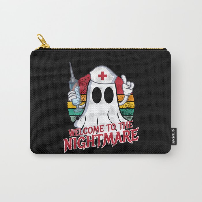 Welcome To The Nightmare Halloween Ghost Carry-All Pouch