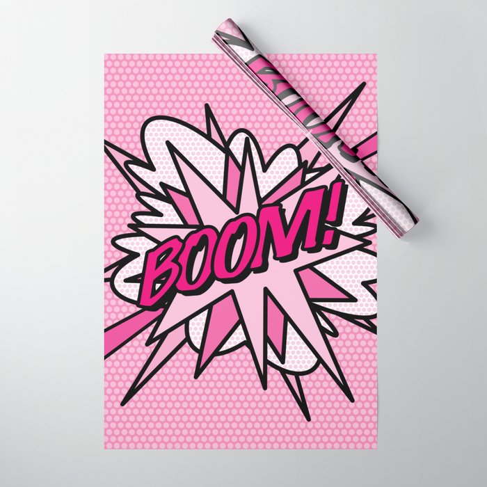 BOOM Comic Book Pop Art Fun Cool Graphic Wrapping Paper by