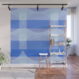 A Touch Of Indigo - Soft Geometric Minimalist Blue Wall Mural