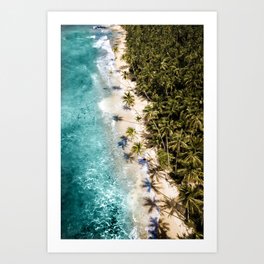 Beach palm trees in the Philippines Art Print