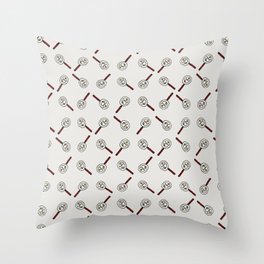 Eggs in a pan abstract pattern  Throw Pillow