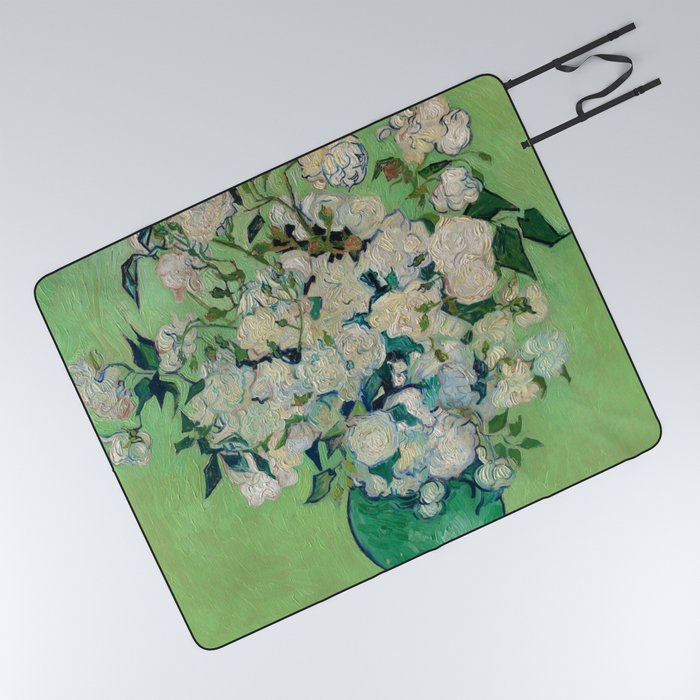 Vincent van Gogh "Roses" Picnic Blanket