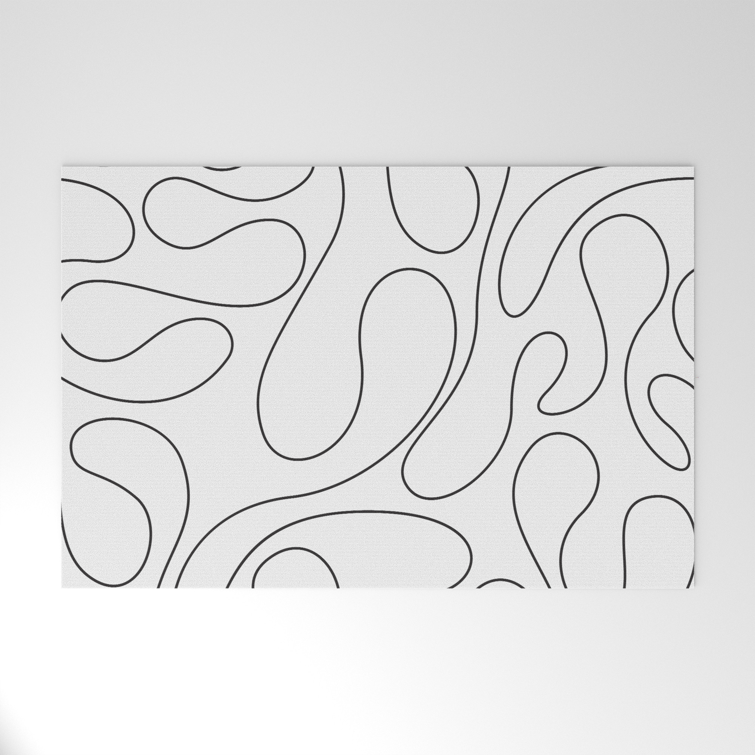 Simple Abstract Lines Welcome Mat By Hommie Society6