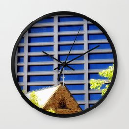 Blessing the Skyscrapers Wall Clock