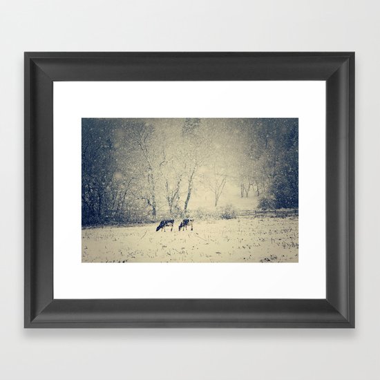 Blizzard meadow Framed Art Print