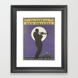 Vintage poster - City of New Orleans Framed Art Print