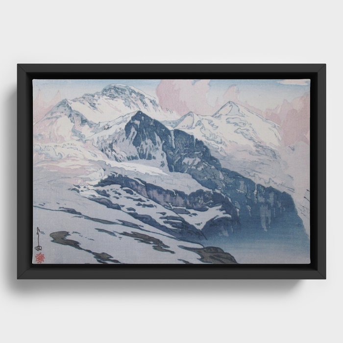 Hiroshi Yoshida - Jungfrau - Japanese Vintage Ukiyo-e Woodblock Painting Framed Canvas