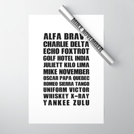 THE MILITARY ALPHABET - PHONETIC Wrapping Paper