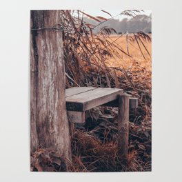 Wooden bench Poster