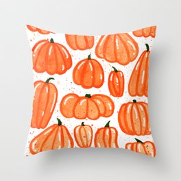 Fall Pumpkins Throw Pillow