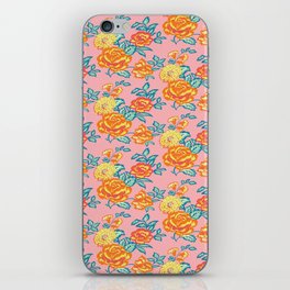 Bright and  Rosy Floral Pattern iPhone Skin