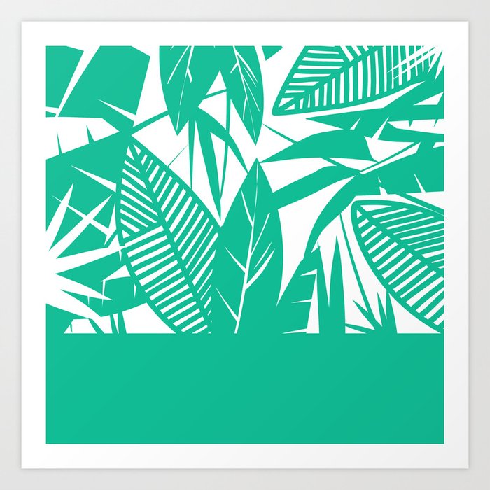 Tropical Pattern 03A Green Art Print