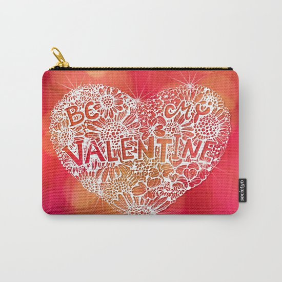Floral heart Carry-All Pouch