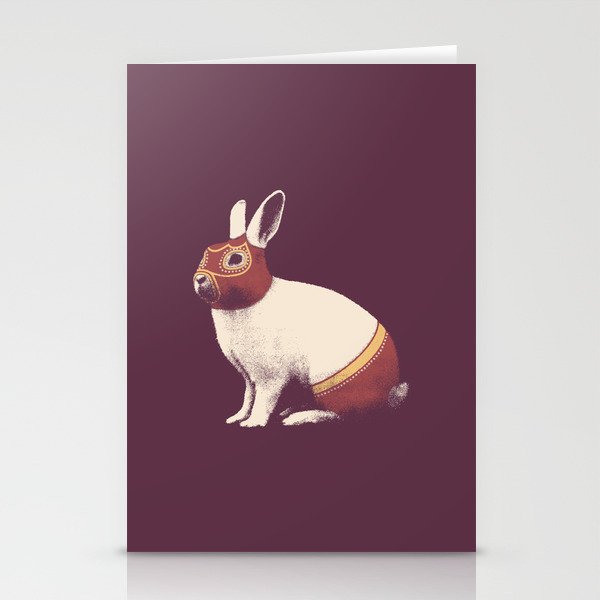 Lapin Catcheur (Rabbit Wrestler) Stationery Cards