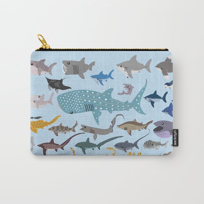 I Heart Sharks Carry-All Pouch