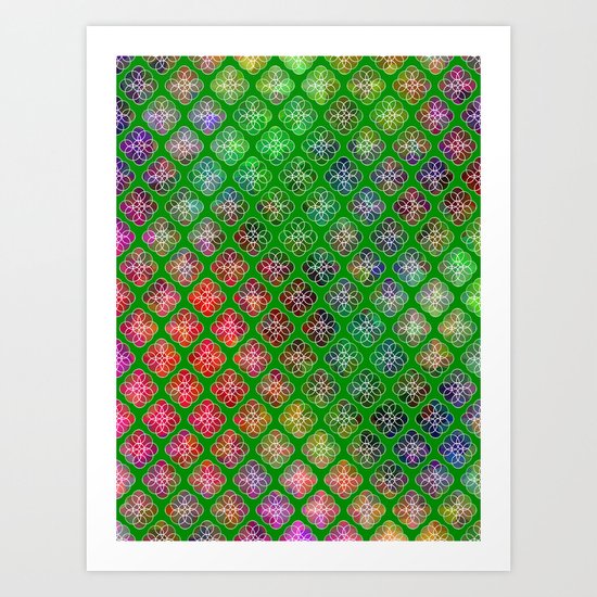 Peek A Boo Colors Art Print