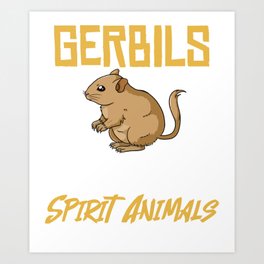 Mongolian Gerbil Cage Desert Mouse Art Print