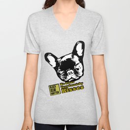 He Gives Very Scratchy Kisses V Neck T Shirt