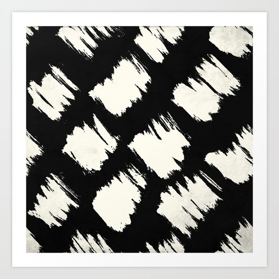 Tribal Brushed Dot Art Print