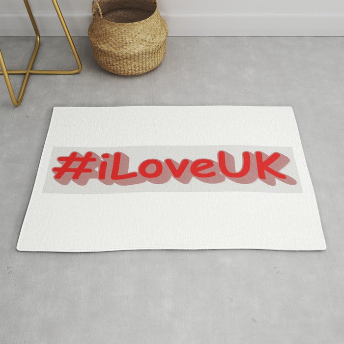 "#iLoveUK" Cute Design. Buy Now Rug