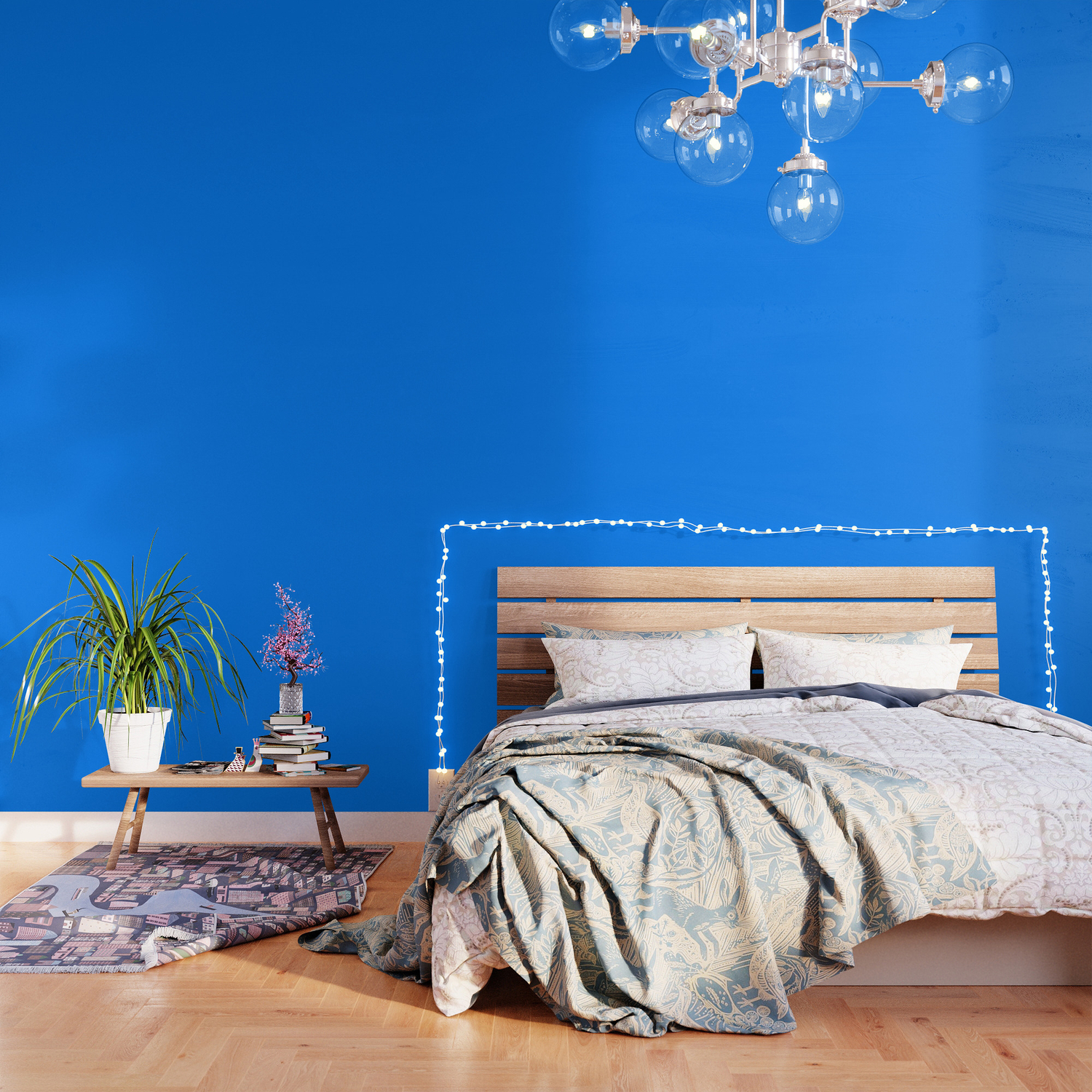 Azure Blue Solid Color Collection Wallpaper By Fineearthprints Society6