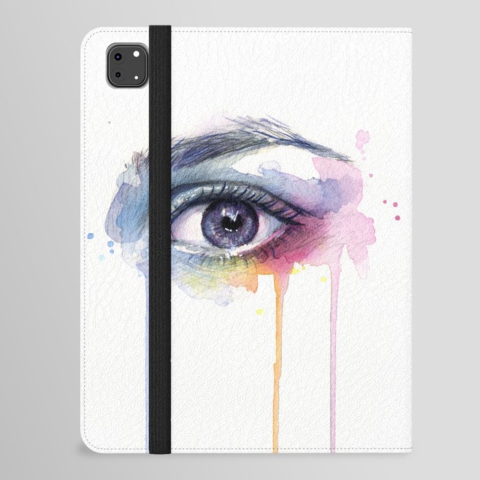 Colorful Eye Dripping Rainbow iPad Folio Case