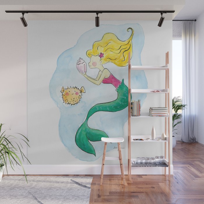 Mermaid Under The Sea Wall Mural By Raewynpope Society6