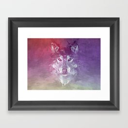 Neon Wolf. Framed Art Print