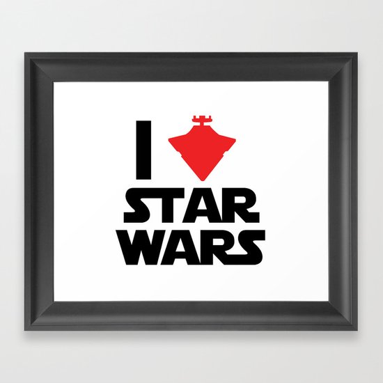 I Heart Star Wars Framed Art Print