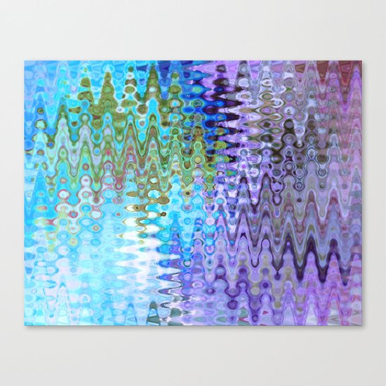 Charming Distractions, Abstract Art Waves Canvas Print