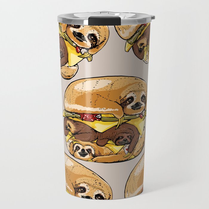 Sloths Burger Travel Mug
