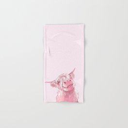 Highland Cow Pink Hand & Bath Towel