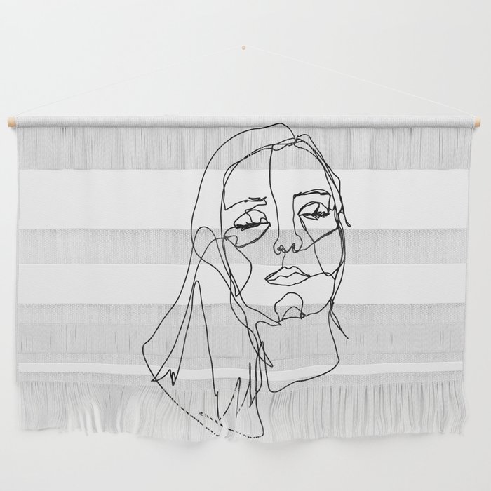 LINE ART FEMALE PORTRAITS III-I-I Wall Hanging