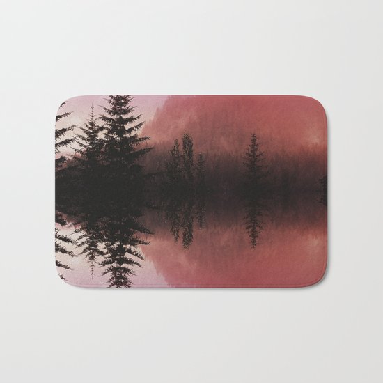 Sunset forest reflections Bath Mat
