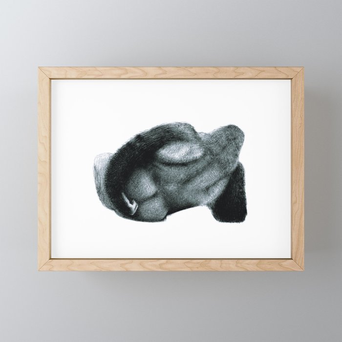 Unbothered Gorilla Framed Mini Art Print