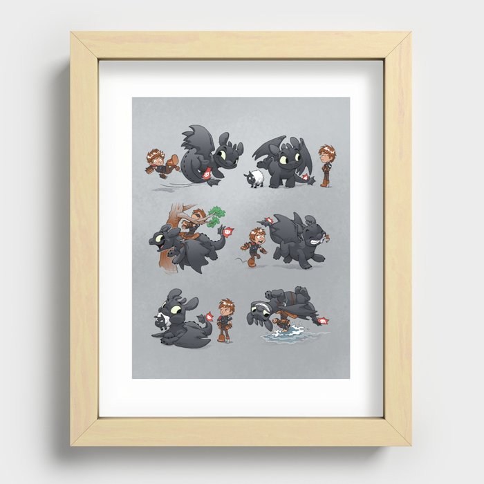 How Not to Train Your Dragon Recessed Framed Print