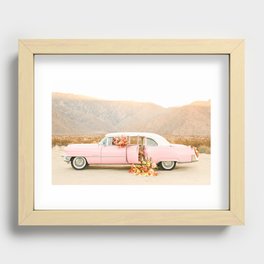 Floral Classic Pink Car Recessed Framed Print