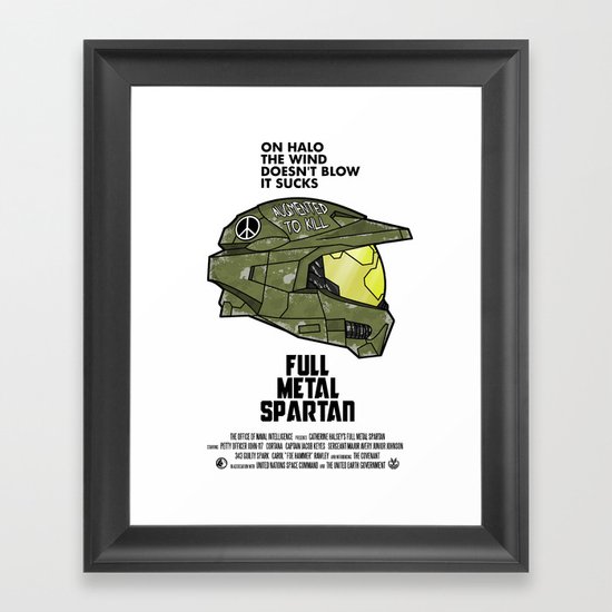 Full Metal Spartan Framed Art Print