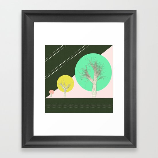 In my world forests are geometric Framed Art Print