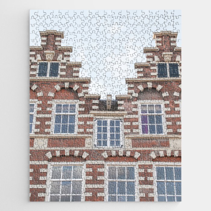 Dutch Architecture In Amsterdam Picture | City Houses In Holland Art Print | Europe Travel Photography Jigsaw Puzzle