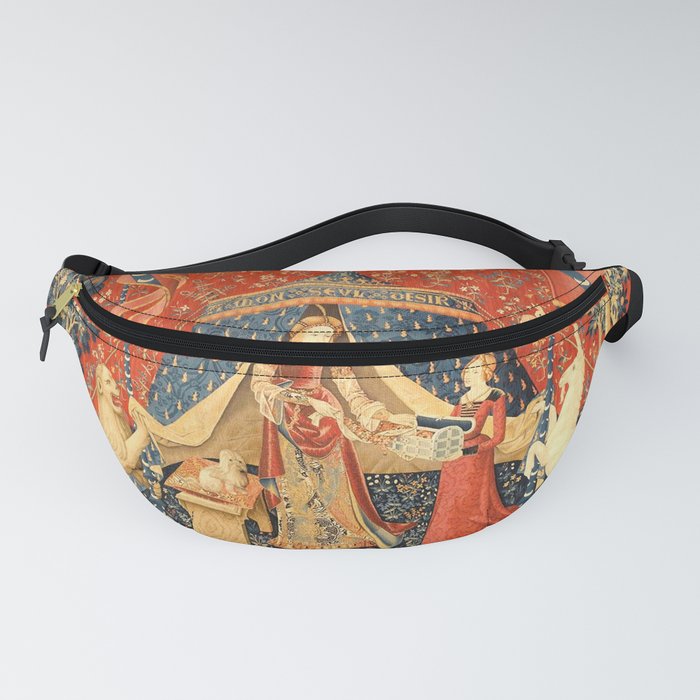 Lady and The Unicorn Medieval Tapestry Fanny Pack