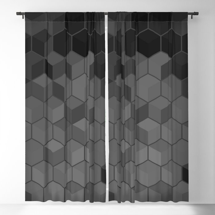 Hexagon Cube Tiles 103 Blackout Curtain
