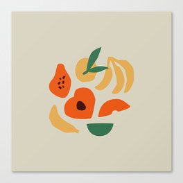 Abstract nature art fruit shape collage home decor Canvas Print